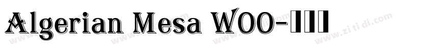 Algerian Mesa W00字体转换